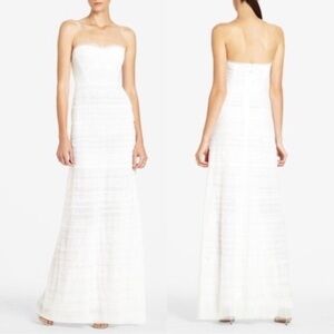 BCBGMaxAzria White Strapless Dress